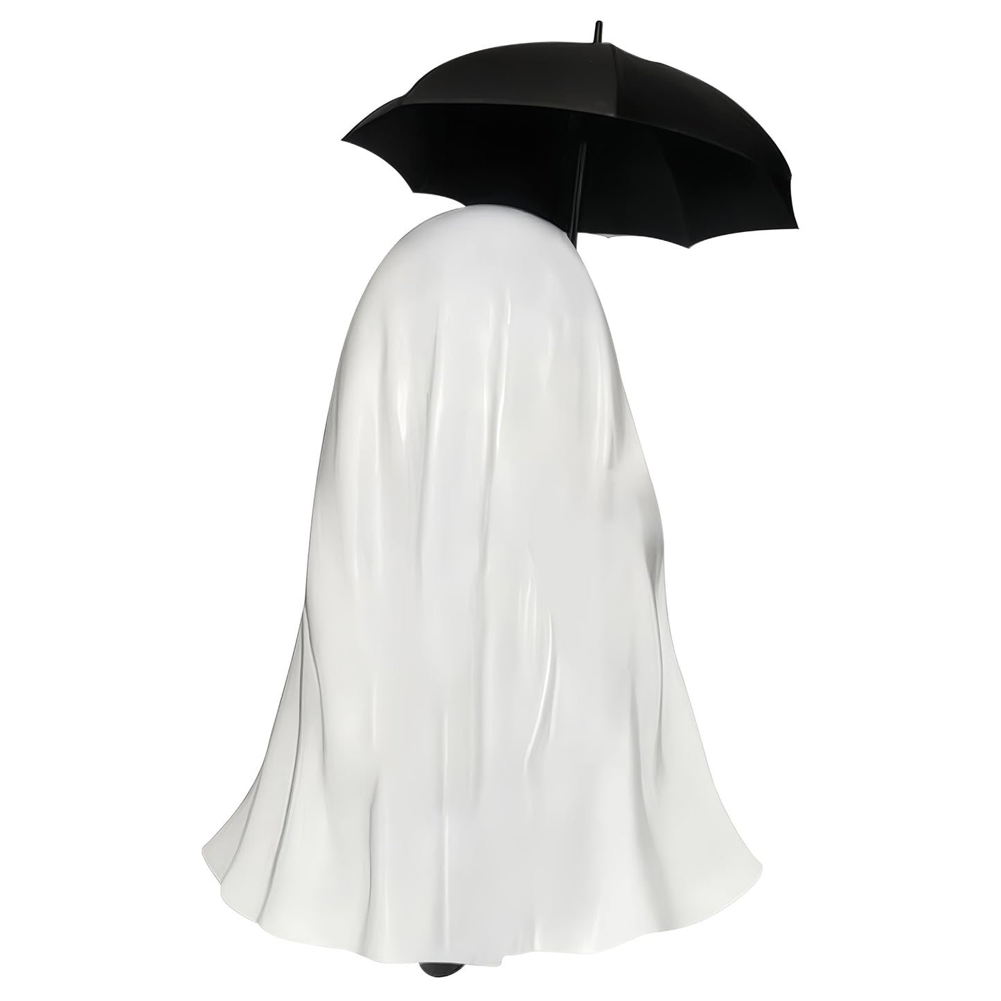 YYPLIAN Ghost Holding Black Cat Statue Halloween Ghost Figurines, Ghost Cat with Umbrella Figure for Home Tabletop Funny Decoration (Ghost Holding Umbrella)
