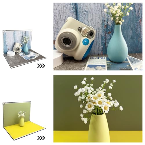 Photo Backdrop Board Studio Kit with 8PCS 16Patterns Food Photography Small Portable Photo Setting Casual Item Photography 16.5 * 11.5 Inch - color: Multi