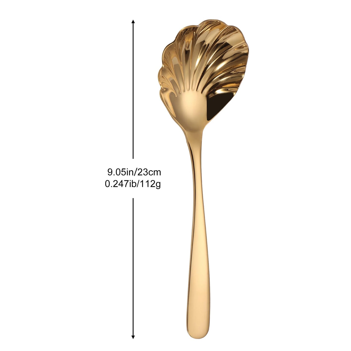 Mafier Large Serving Spoon, Stainless Steel Catering Serving Utensils for Party Buffet Dinner Banquet Cooking Kitchen Basics,Dishwasher Safe(Gold)