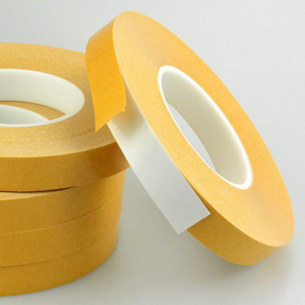 LLPT Double Sided Woodworking Tape 2 Pack 1 Inch x 36 Yards Each Roll Double Face Turner Tape for CNC and Wood Template Removable Residue Free (WT265)
