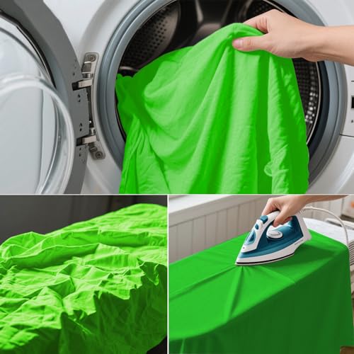 Green Screen Photo Backdrop, Chroma Key Background for Photography, Live Streaming, Zoom Video Studio, Online Courses 5x7FT - color: Green, size: 5x7 Ft