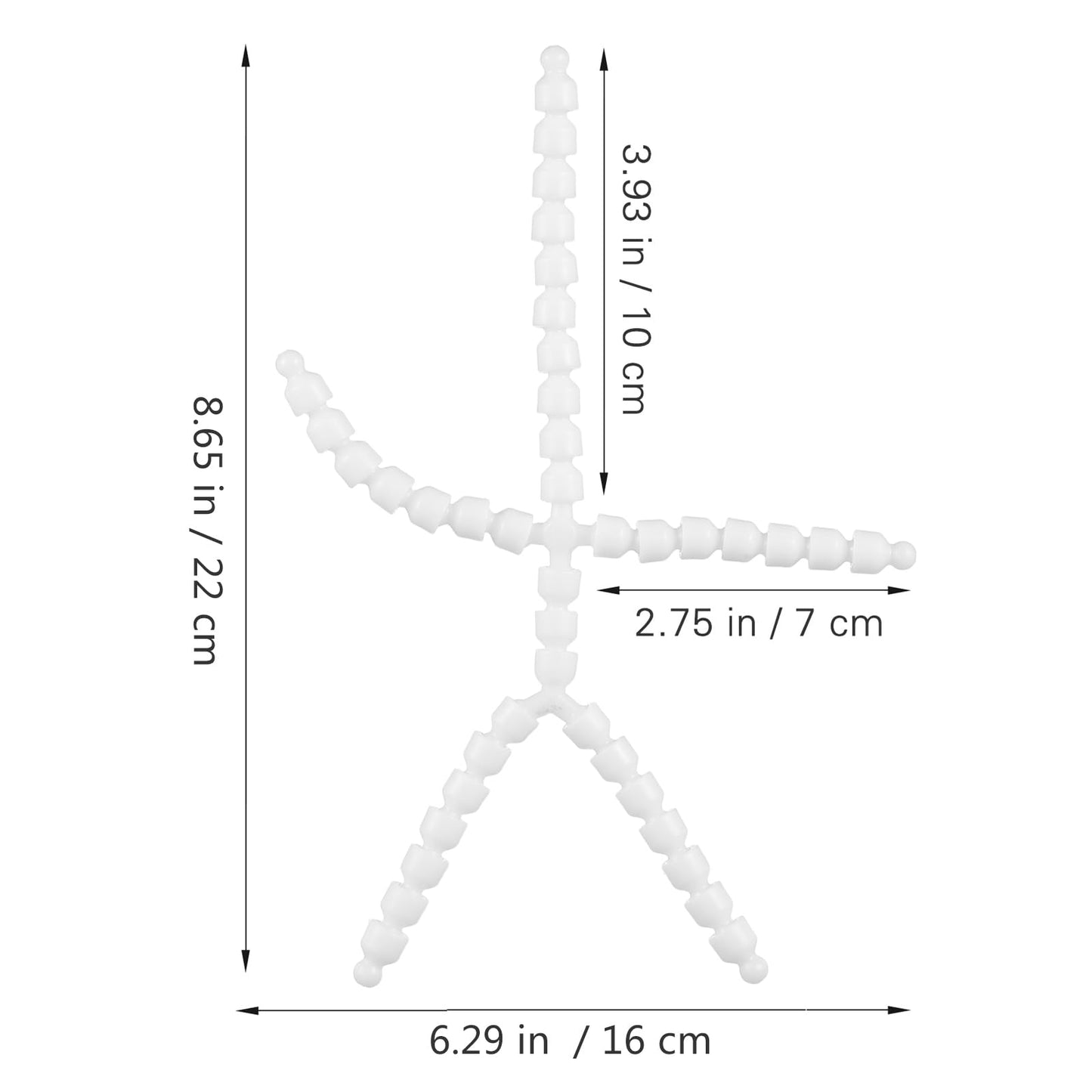 TEHAUX Doll Armature Set with X Y Connectors, Adjustable Ball Socket Joints for Stuffed Animal Bear Dolls Making, Moveable Plastic Body Figure Frame for DIY Craft (White)