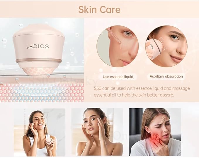 ONLYSKY BEAUTY Ice Roller for Face Body Massager Cold Massage Tools Facial Roller Women Gift （ Plastic）
