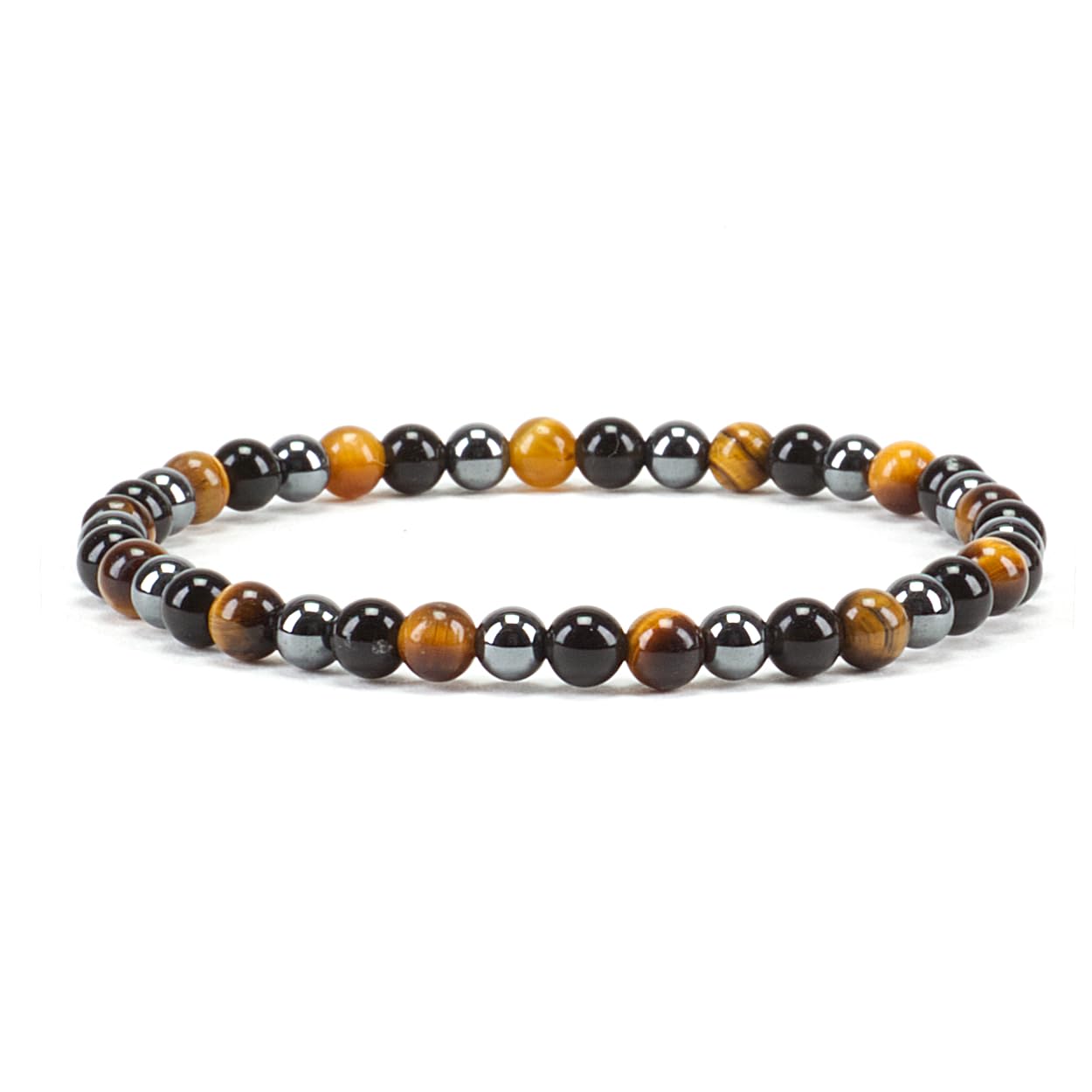 Cherry Tree Collection - Small, Medium, Large Sizes - Gemstone Beaded Bracelets For Women and Men - 4mm Round Beads (Triple Protection - Small)