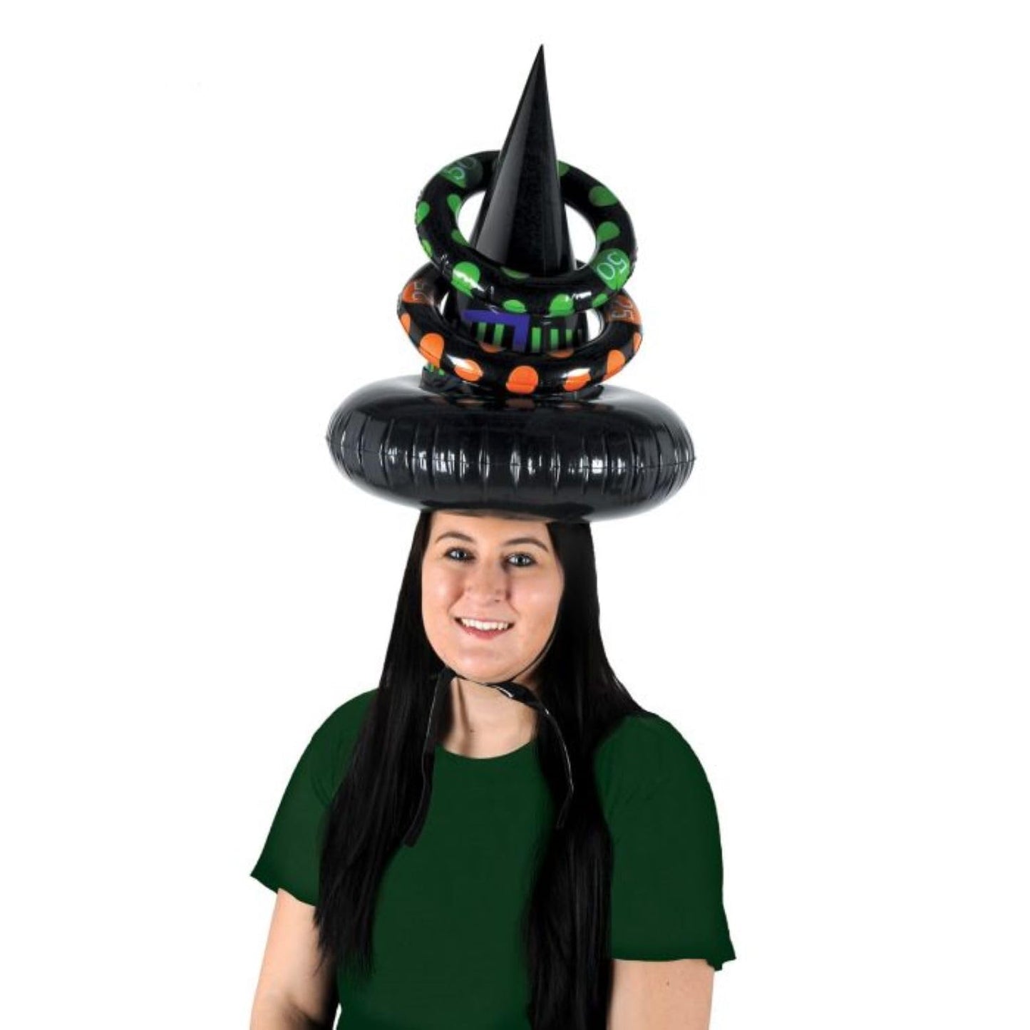 Beistle Novelty Inflatable Witch Hat Ring Toss Game for Halloween Parties