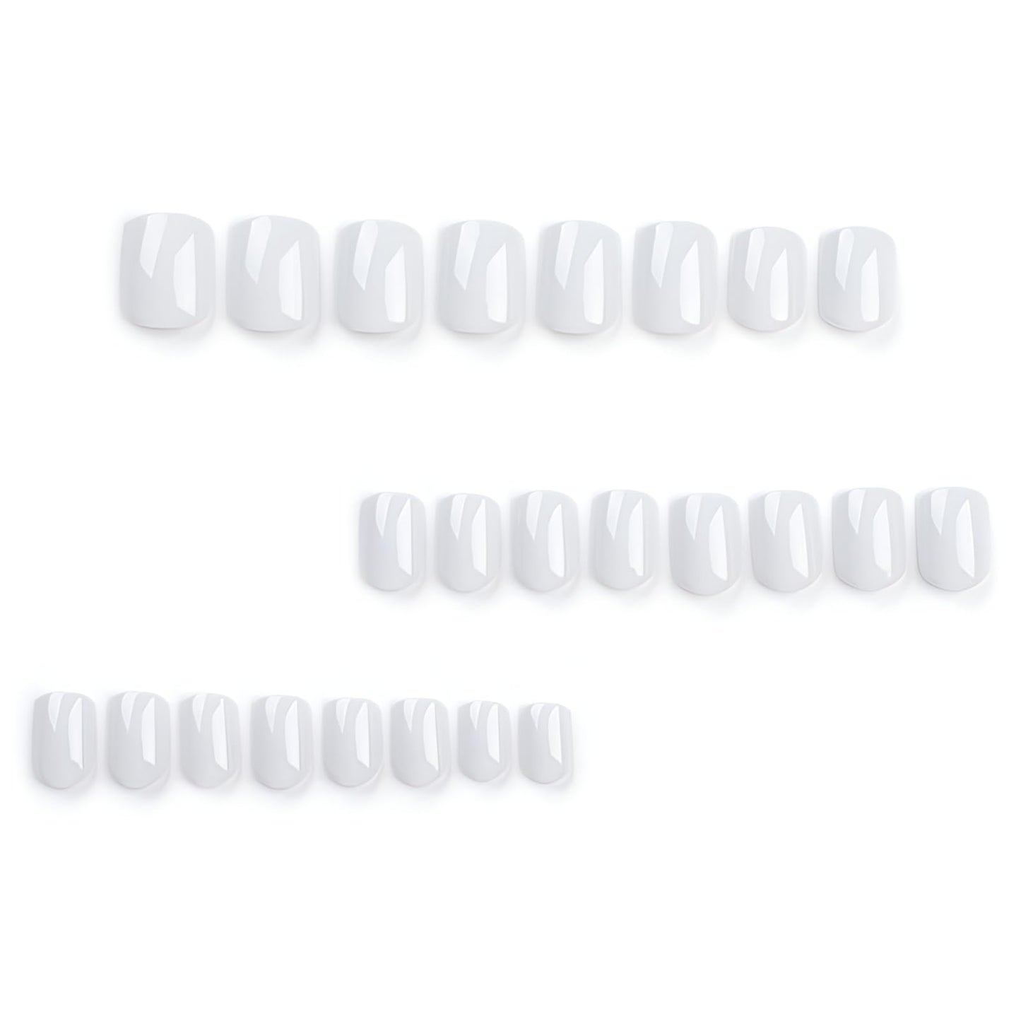 Red Press On Nails Short Square - Acrylic Solid Color False Nails - Glossy Glue On Stick On Nails for Women and Girls