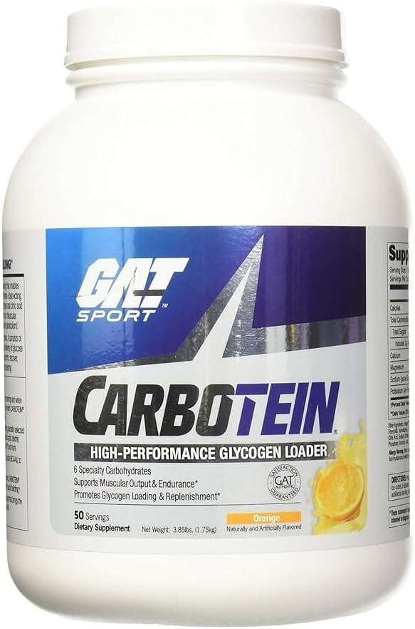 GAT SPORT Carbotein High-Performance Glycogen Loader, 50 Servings (Grape)