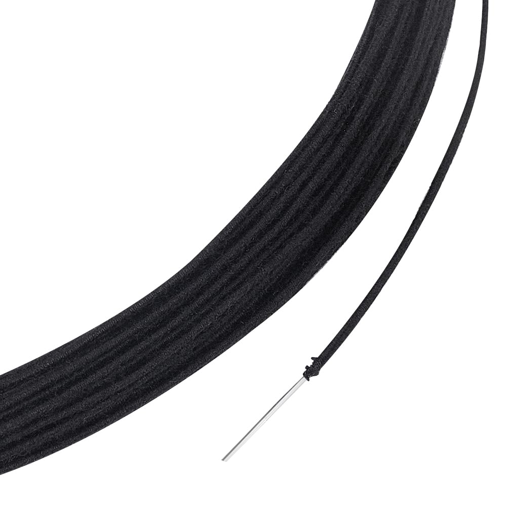BENECREAT 21.8 Yards Black Floral Wires, 1.2mm Cotton Covered Millinery Wire, Iron Stem Wires for Florist Crafts Making Sewing Supplies Brim Making Accessories