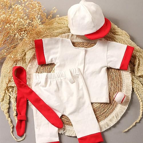 Newborn Baby Photo Shoot Props Girl Boy Crochet Knit Hat Costume Stripe Hat Pants Overalls Photography Props - color: White a