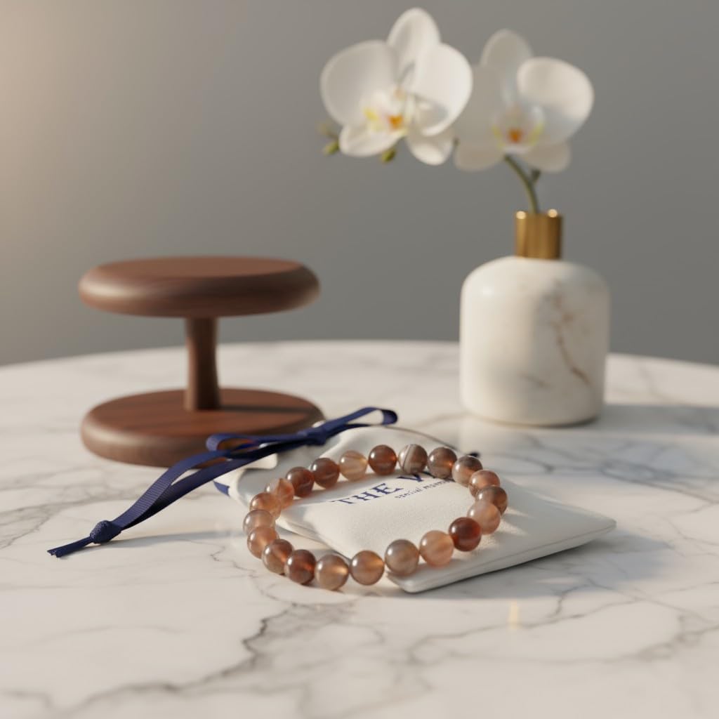 The Vida Handmade AAA+ Quality Crystal Stretch Elastic Bracelet - Nature Gemstone - Jewelry Gift - Holiday Gift - For Women & Men (Botswana Agate)