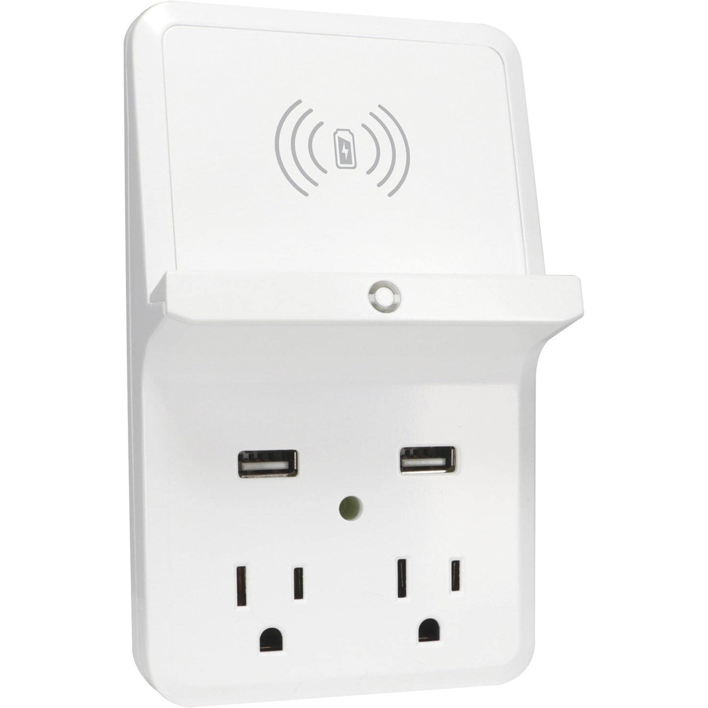 GEHR Electical Products Prime PBUWC01 Wireless-Charging-Dock Wall Tap with 2 Outlets and Dual USB Charger