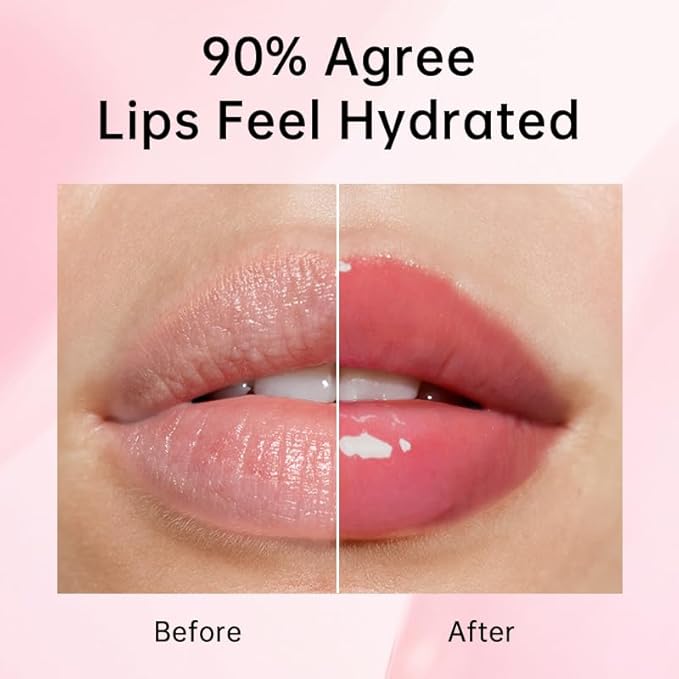 CATKIN Glossy Lip Balm Ultra Hydating Glow Lip Tinted Jelly Plumping Melting Balm Shea Butter Repair Soothing For Dry Lips 0.12 oz C10 HIBISCUS