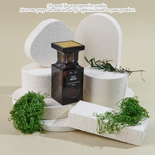 7PCS Product Photography Props: Small Product Photoshoot Props- Hand Painting Texture Photo Props for Jewelry Cosmetics Mini Items Picture - color: White/Opulent Garden