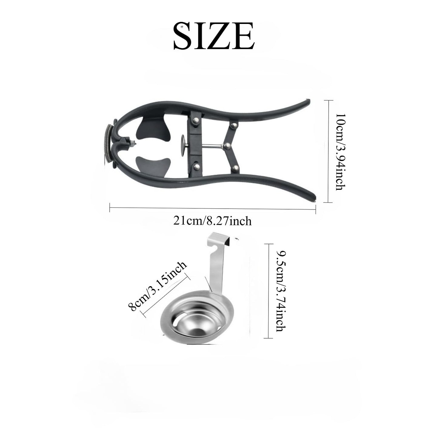 WangCai Stainless Steel Egg Separator Tool – Yolk and White Separator for Fresh Eggs, Baking, Cooking – Easy-to-Use Kitchen Gadget