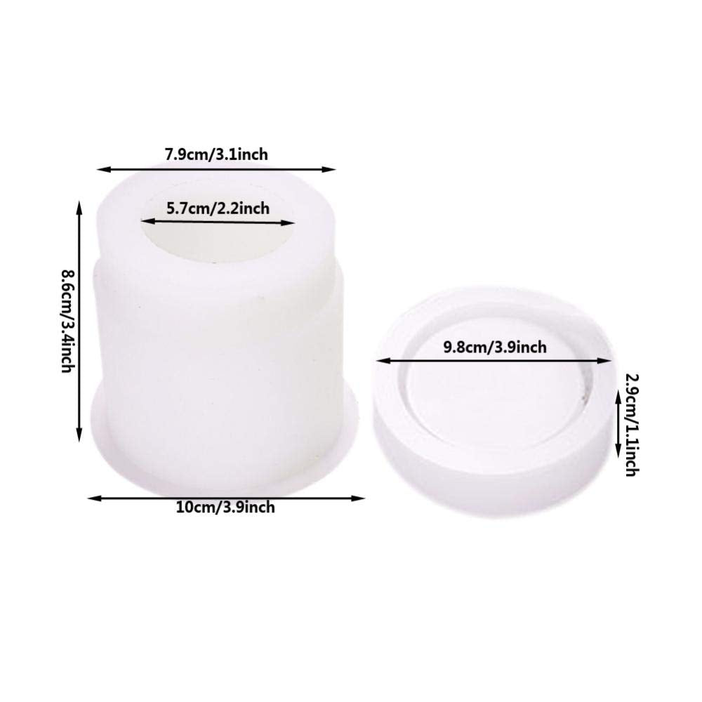 4 Style DIY Jewelry Resin Casting Molds Bottle Storage Jar With Lid Crystal Epoxy Mold Kit Handmade Craft Aromatherapy Candle Making Tool Clear Silicone Plaster Clay Mould (Cylinder Bottle)