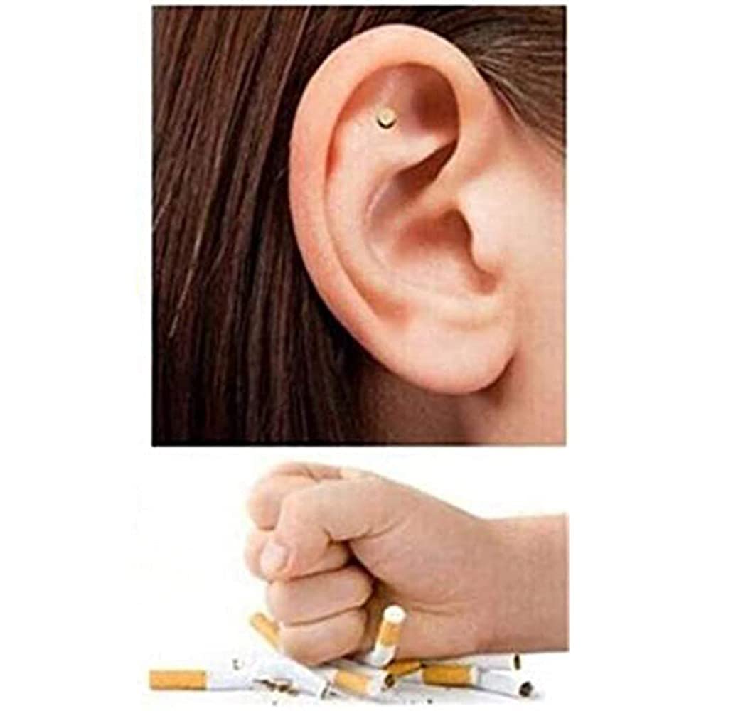 WDIYIEETN 2PCS Magnetic Therapy Quit Stop Smoking Smoke Magnet Magnetic Therapy Ear Auricular Loss Weight Acupressure