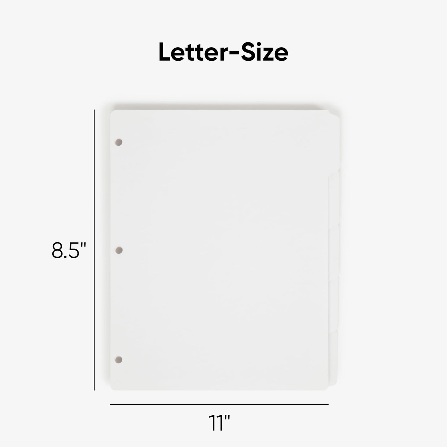 Smead 89415 Three-Ring Binder Index Divider 5-Tab White