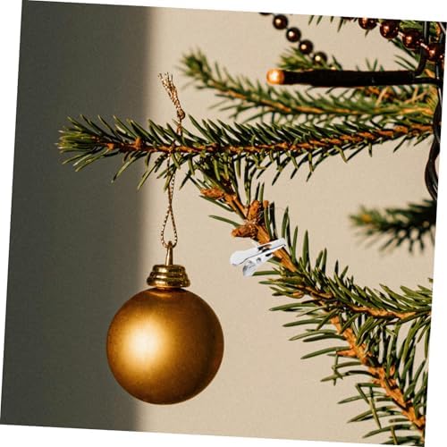 Cabilock 100pcs Christmas Decoration Clip Alligator Clip Hooks Small Metal Clips for Crafts Wreath Hangers Wreath Hanging Clips Decorating Clips Alligator Clips for Ornaments Iron Silver