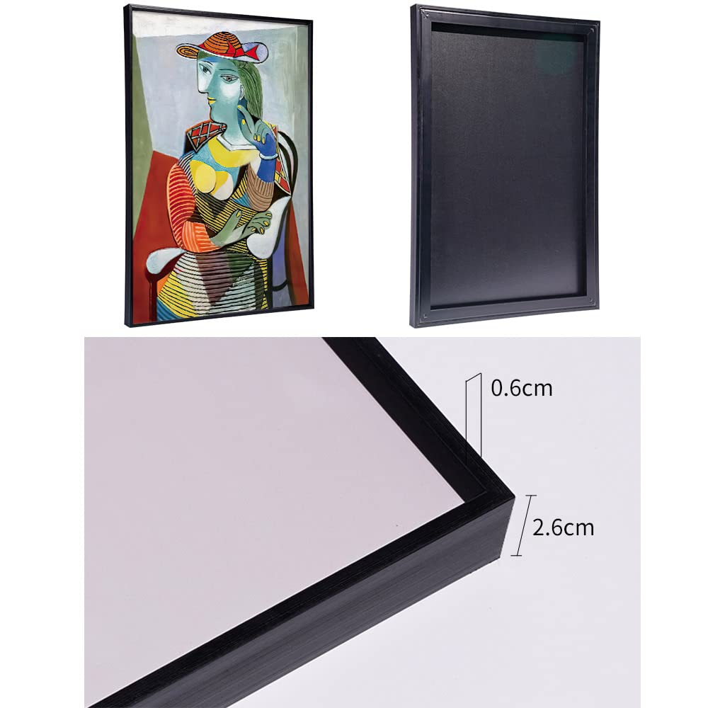 Aesthetic Abstract Canvas Framed Wall Art Large Size 24" X 16" X 3 Pieces Modern Art Natural Minimalist Posters Prints Living Room Bedroom Bathroom Kitchen Office Wall Decor (Black)