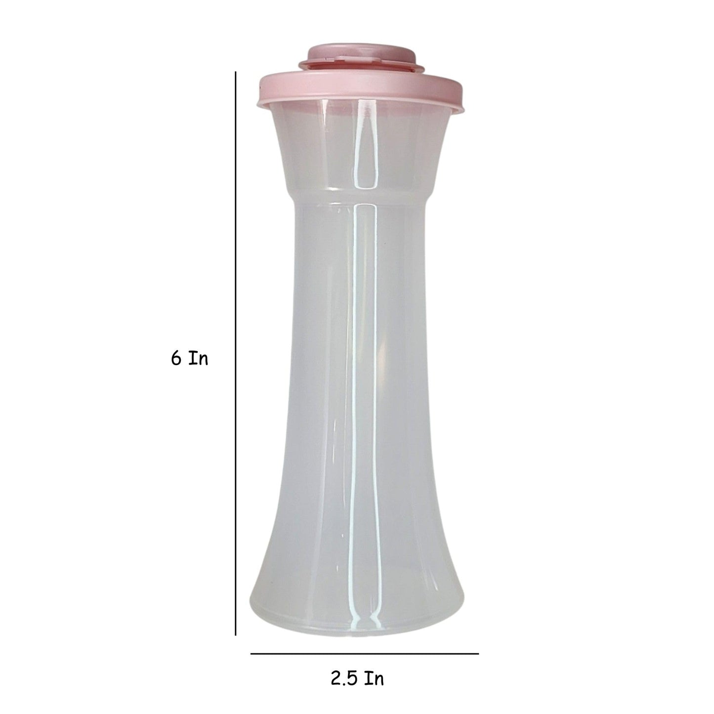 Tupperware Large Hourglass Salt and Pepepr Shaker Set Powder Pink