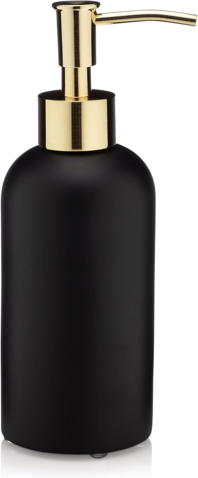 Essentra Home Matte Black Liquid Soap Dispenser with Gold Pump for Bathroom, Bedroom or Kitchen. Great for Hand Lotions and Essential Oils. 10 Fluid Ounce - Matte Black Collection.