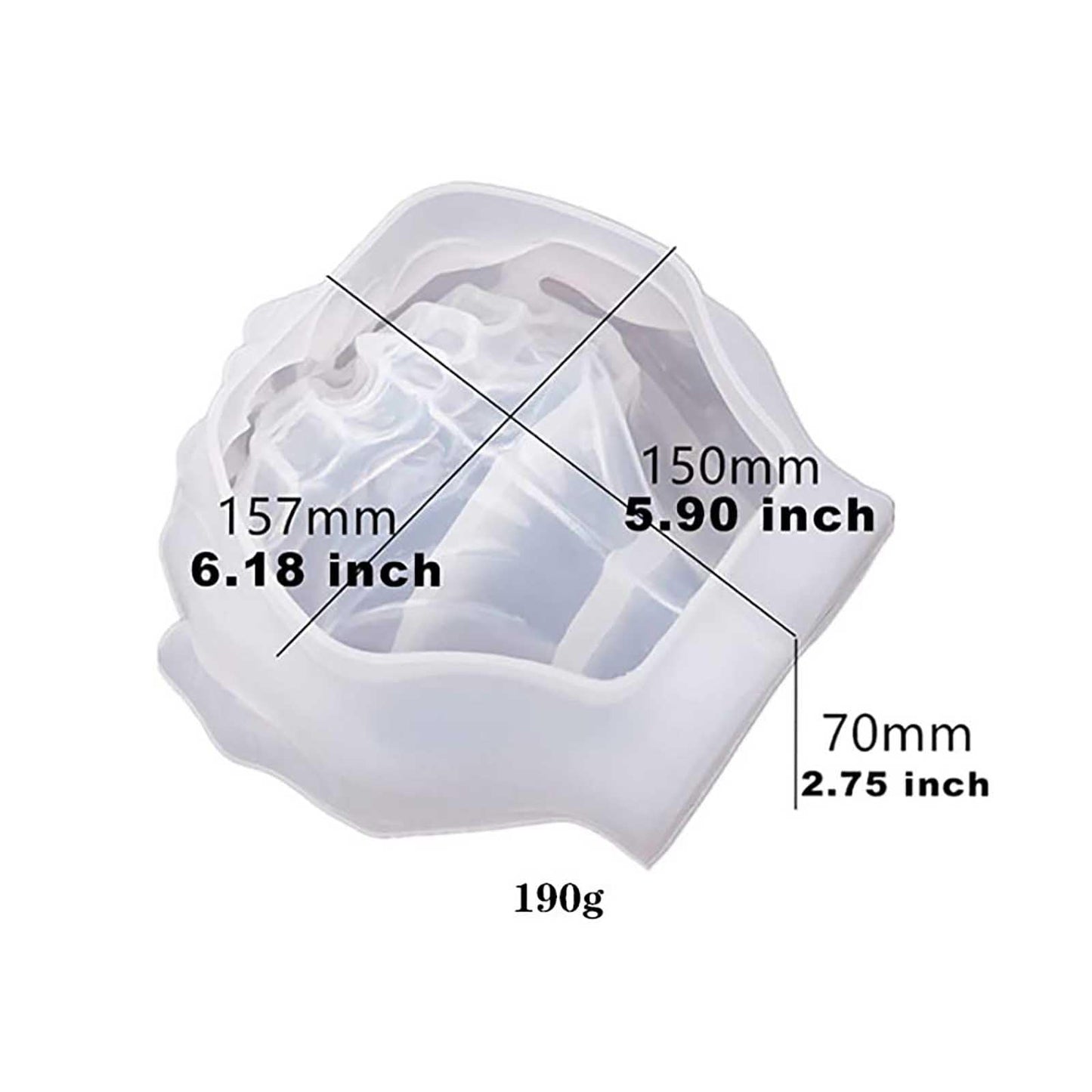 GRAINRAIN Silicone Hand Molds for Epoxy Resin, 3D Small Flower Pot Vase Resin Molds for Concrete Cement, Cute Epoxy Resin Mold for Resin Casting, DIY Craft, Home Decor