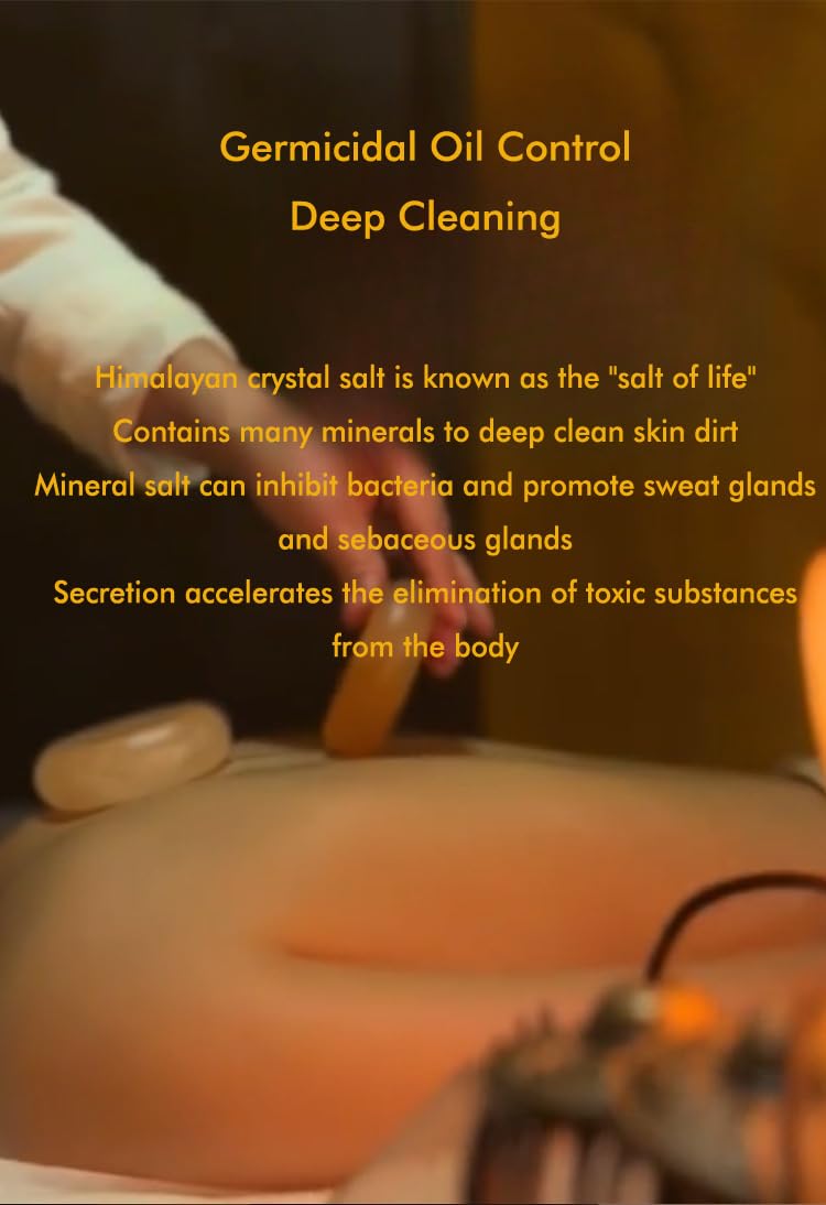 Windfulogo 6Pc Hot Massage Stones Set Himalayan Salt Heated Warmer Stone for Spa Massage