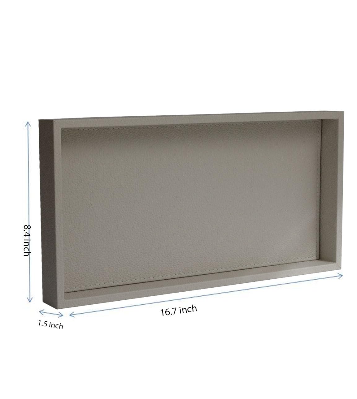 MOENA Faux Leather Tray – Elegant & Versatile Organizer for Home, Office, and Yacht (Matte Ivory, Large)