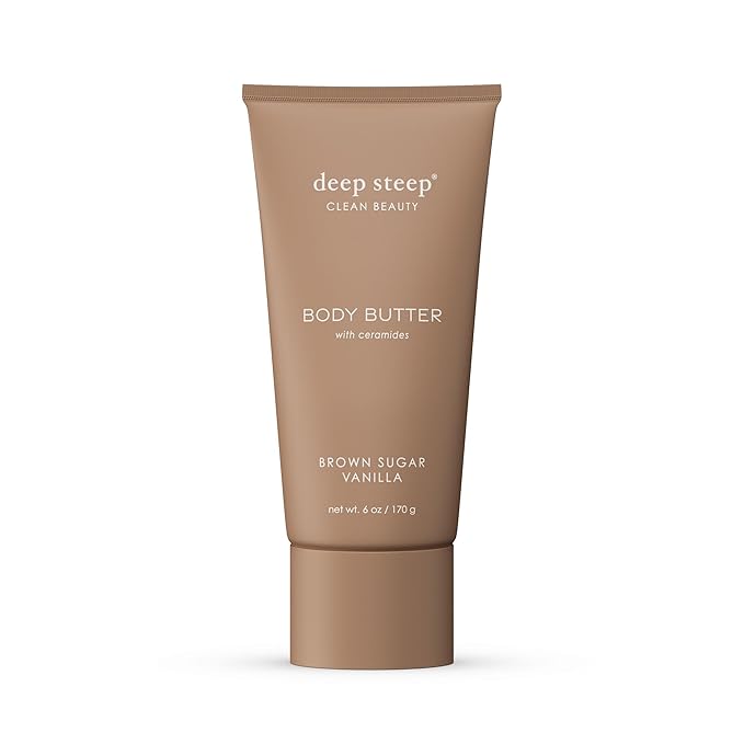 Deep Steep Body Butter with Ceramides for Intense Moisture 6oz (6 Ounces (Pack of 1), Brown Sugar Vanilla)