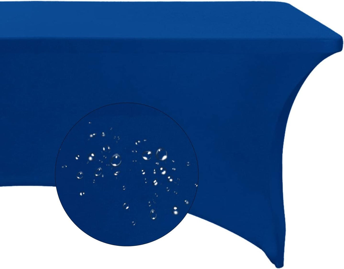 Spandex 8ft Waterproof Table Cover for Party,Wedding, Banquet, and Events(Classicbule)