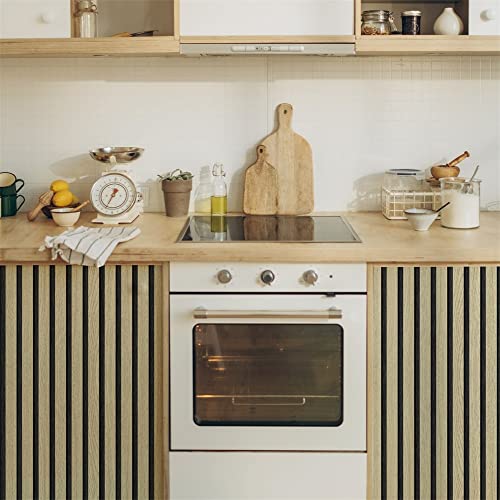 myforHD Wallpaper Peel and Stick Wood Grating Stripe Self-Adhesive Wallpaper Faux Wood Contact Paper Wood Slats Self Adhesive Wall Paper PVC Vinyl Film Removable Waterproof (Wood B, 17.3" x 118") - color: Wood B, size: 17.3" x 118.1"