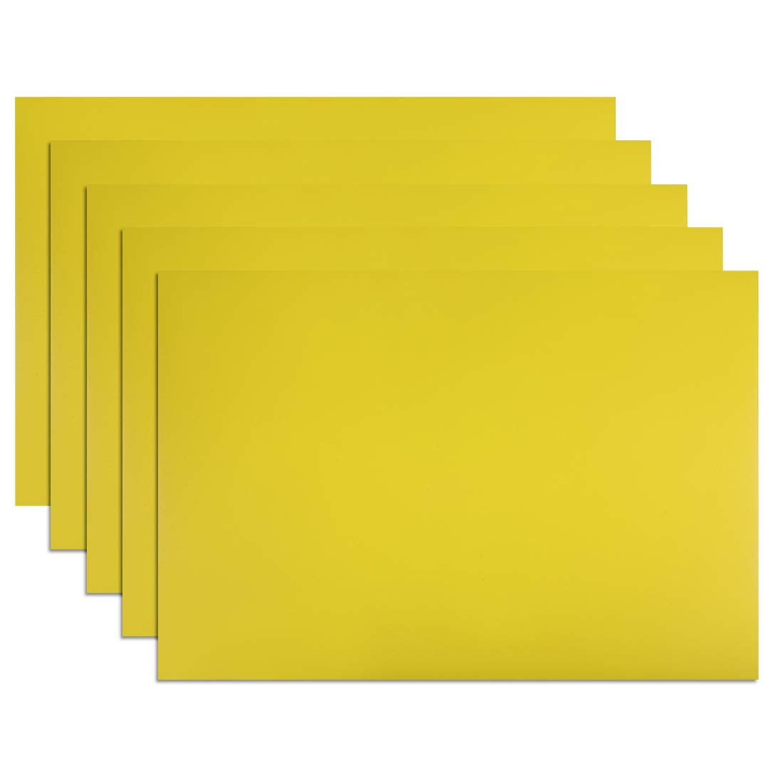 uxcell 5 Pcs Dry Erase Magnetic Strip 11.7" x 8" Magnetical Sheet Labels Stickers Writable Yellow for Whiteboards Refrigerator and Crafts