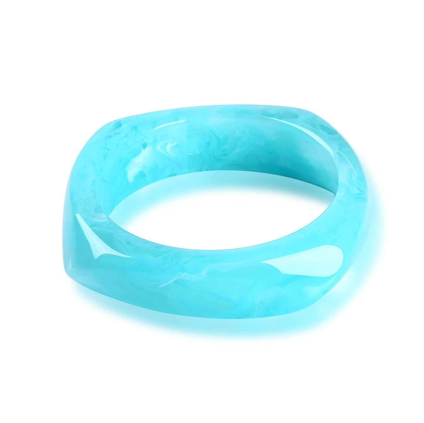 Vpanda Vacation Resin Bangle Bracelets for Women - Wide Statement Chunky Bangle - Vintage Stack Bracelet Wristband Fashion Jewelry Best Friends Gift Turquoise