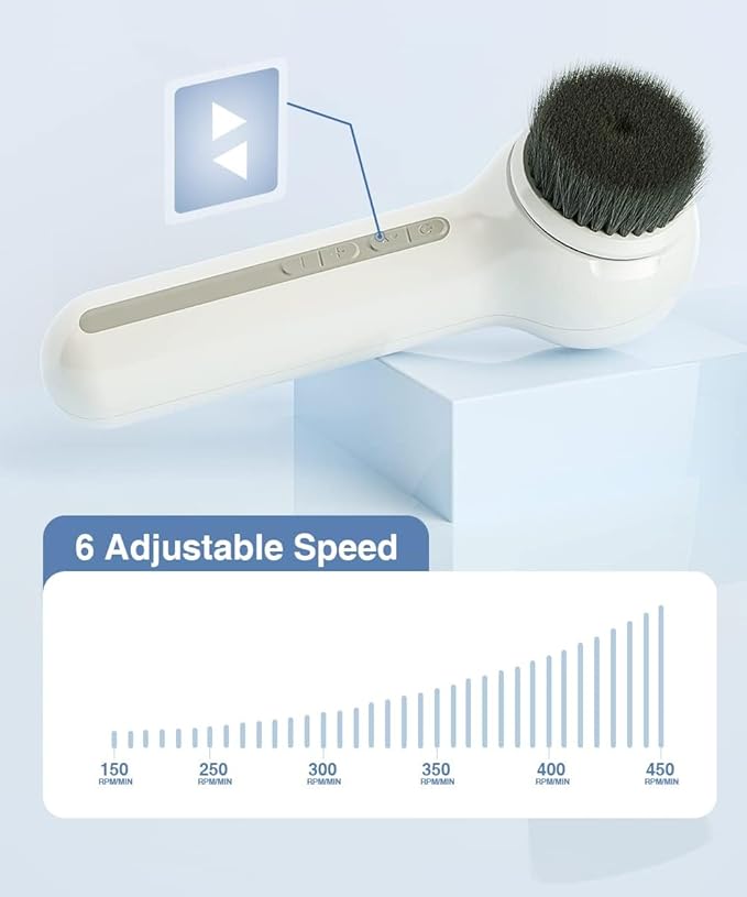 TOUCHBeauty 3IN1 Facial Brush Set with Travel Case, Wall-Mounted Charging Base, ±360° Spin PBT & Silicone & Bamboo Charcoal Brush for Deeply Cleansing Massager and Exfoliating TB-1766A