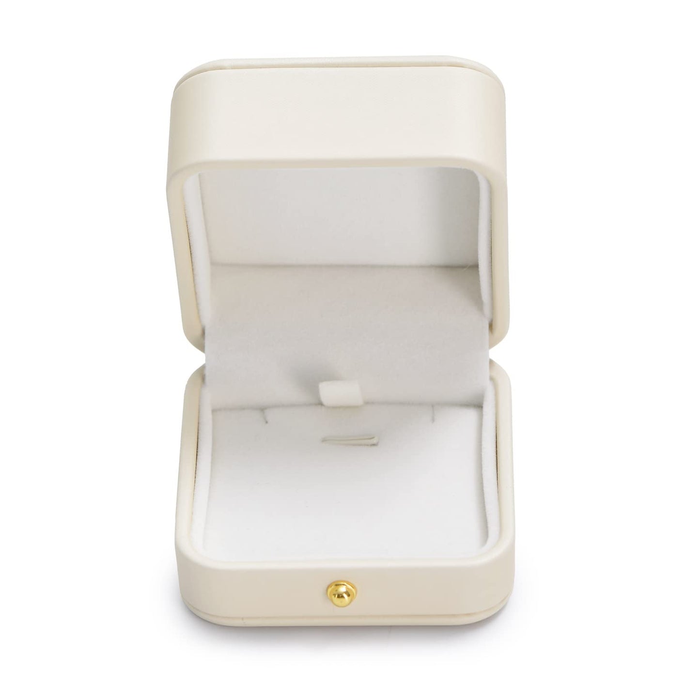 Oirlv Premium Leather Necklace Gift Box White Necklace Boxes for Jewelry Gift Velvet Interior Pendant Box