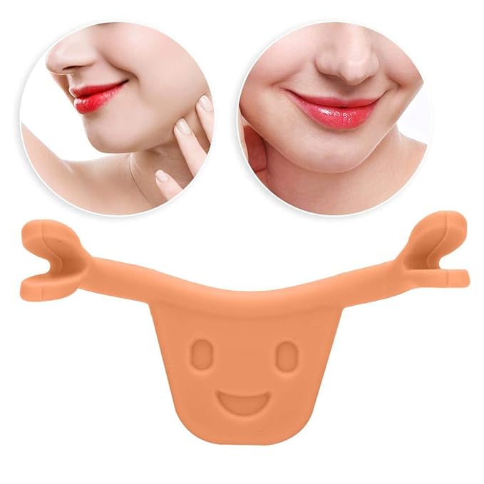 Smile Corrector, Face Trainer Smile Beauty Maker Trainer Forming Mouth Exerciser Training Mouth-shape Exercise Device for Lip Tattoo(Orange)
