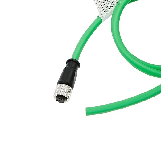 AConnect M12 A Code 8 Pin Female to Flying Leads Cable Industrial Aviation Sensor Waterproof Electrical Shielded Cable for Industrial Cameras Automation Device Network Fieldbus Module 5M