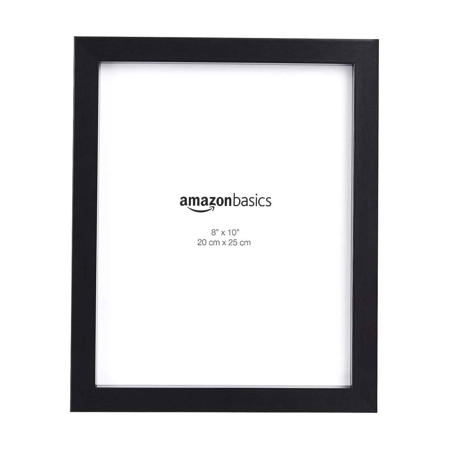 Amazon Basics Rectangular Photo Picture Frame, 8 x 10 in, Pack of 2, 11.22 x 9.21 inches, Black