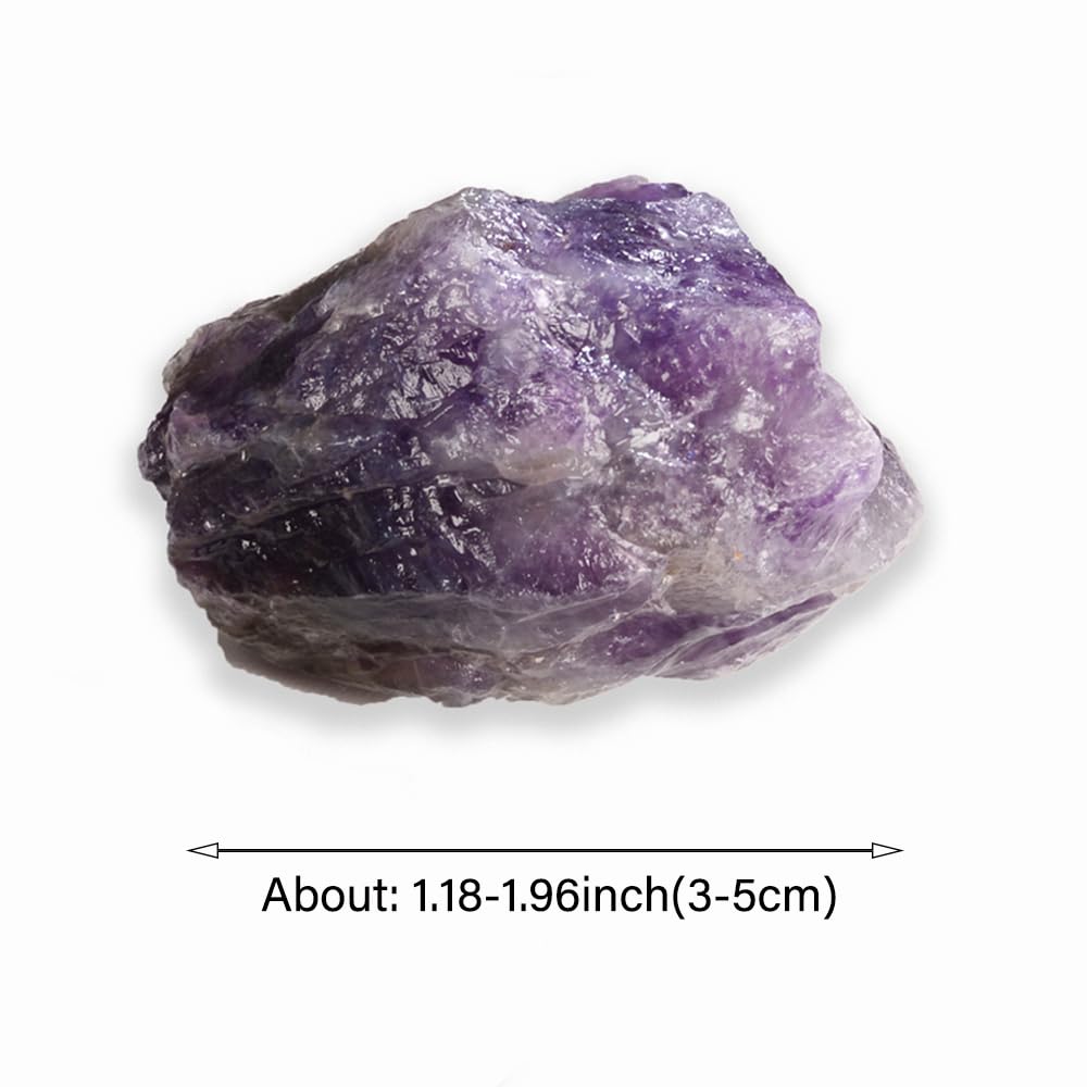 2PCS Natural Raw Stone Healing Crystals Bulk, Gemstones for Reiki, Meditation, Home Decor, Garden Fountain Rocks (Amethyst)