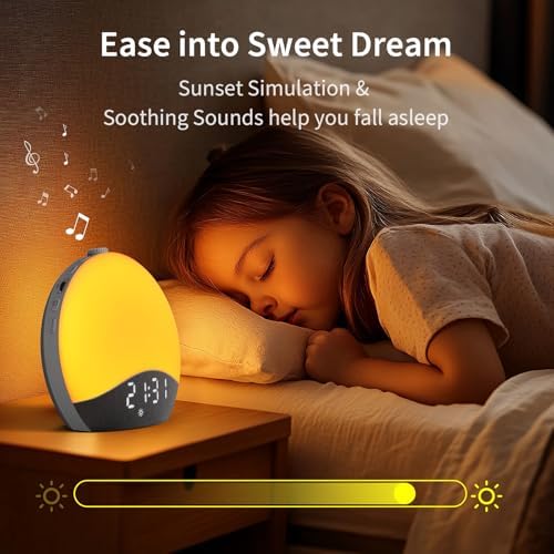 EASYERA Sunrise Alarm Clock Sound Machine, 26 Soothing Sounds