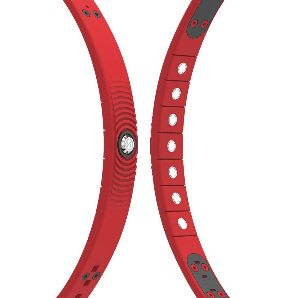 PROEXL 18 MAX Sports Magnetic Bracelet - Waterproof - Breathable Strap - Super Strength - Red Gray