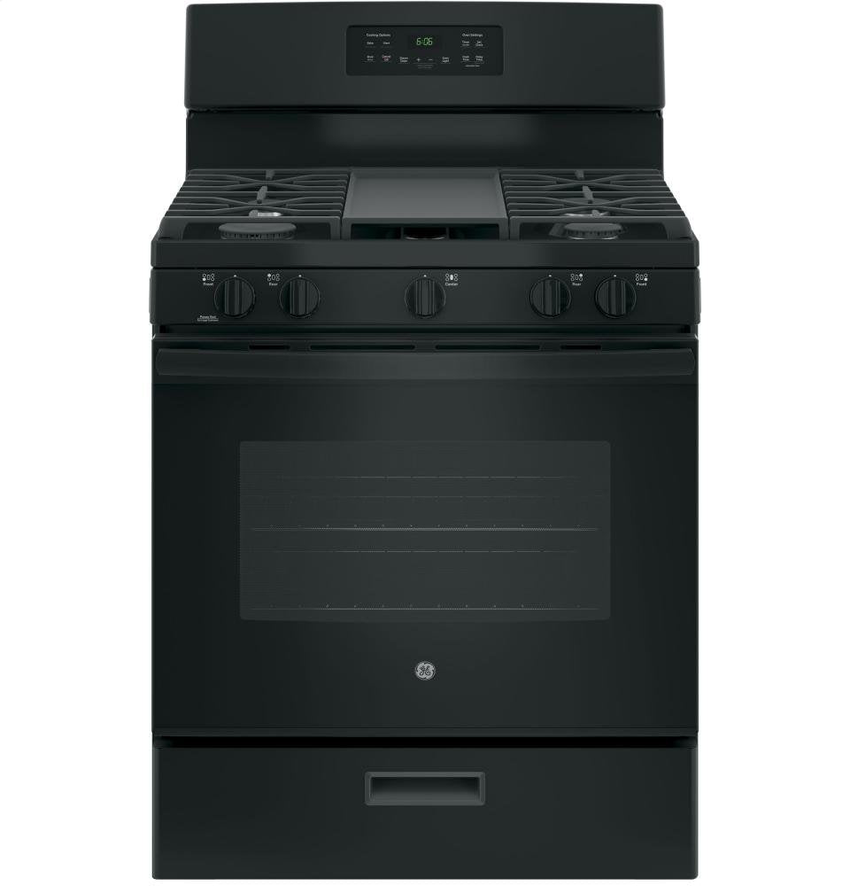GE JGBS66DEKBB 30" Black Gas Sealed Burner Range