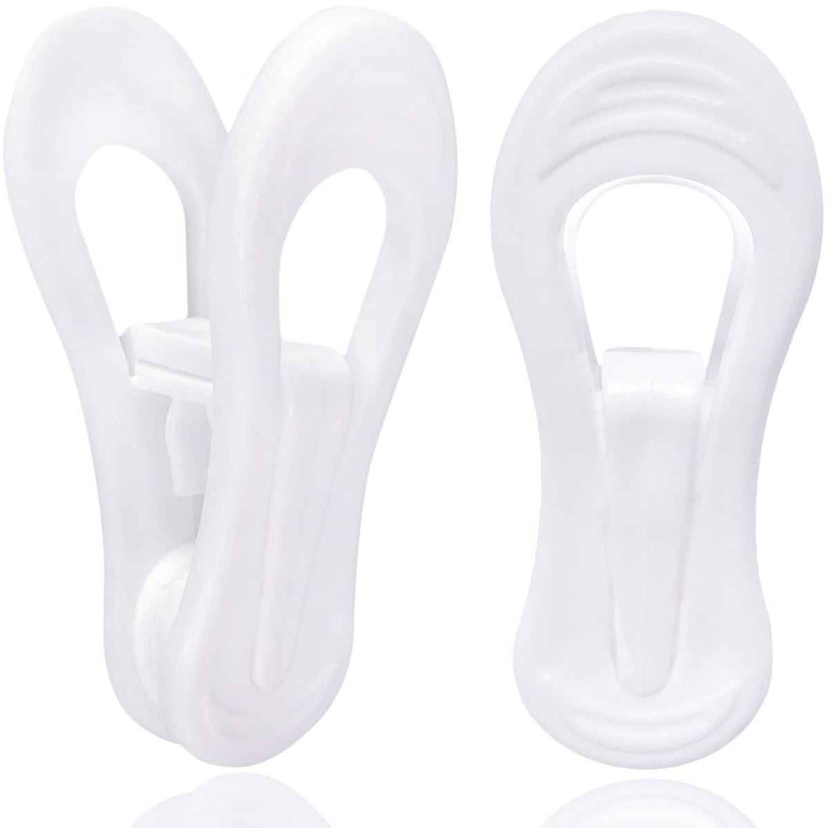 White Hanger Clips 50 Pack (50 Count)