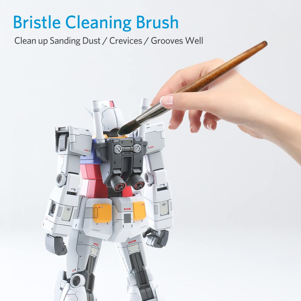 Actekart 3PCS Model Cleaning Brush Kit (Premium Wooden Handle) Soft Figure Duster Brush, Professional Model Dusting Brush for Statues, Collectible Figurine, Hobby Crafts