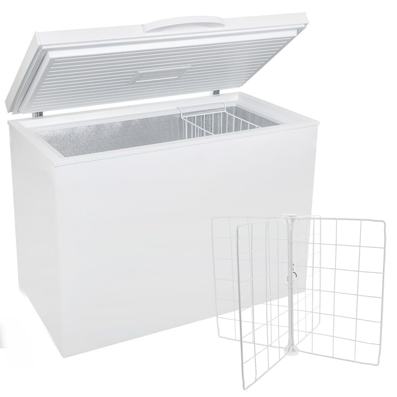 BESTYASH Freezer Organizer Divider Adjustable Chest Freezer Organizer with Breathable Layered Mesh for Refrigerator and Freezer Food and Beverage Storage 15.9X15.9X12.6 Inches