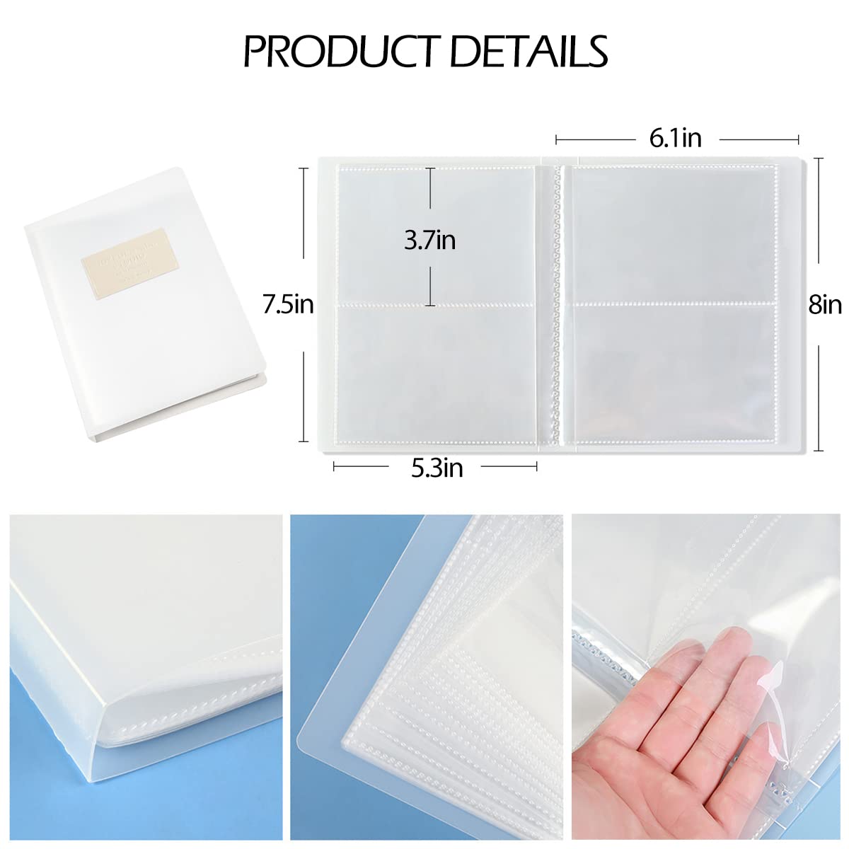 80 Slot Nail Art Sticker Storage Book - Nail Decals Organizer & Display - DIY Nail Art Design Tools