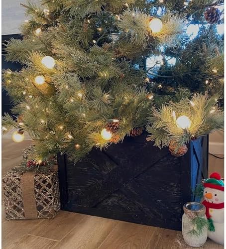 BARNWOODUSA Christmas Tree Collar or Box Made of Reclaimed Wood â€“ Rustic