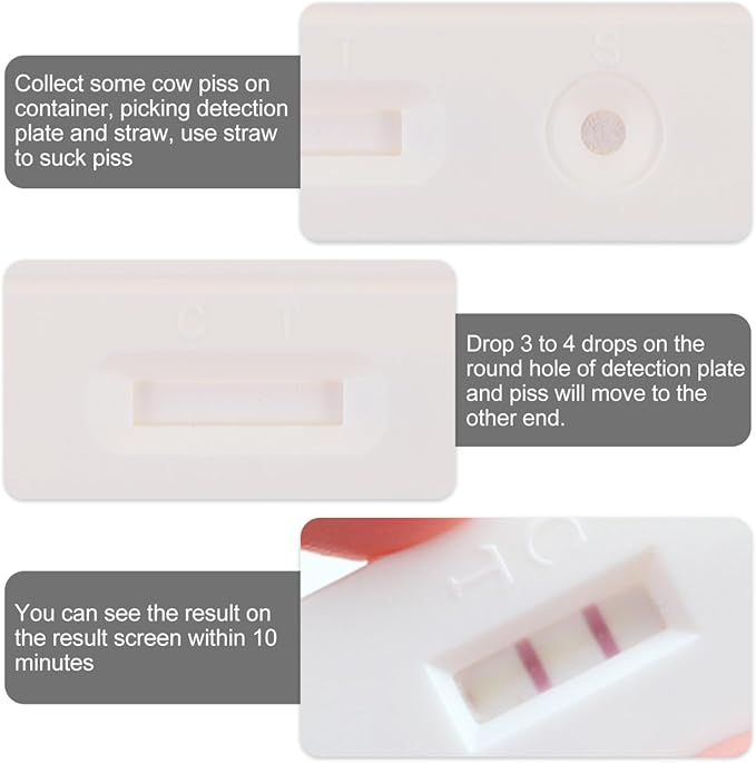 1Pc Horse Pregnancy Test Strip for Cow Pregnancy Tests PlasticLivestock Testing Paper Livestock Pregnancy Test Strip White