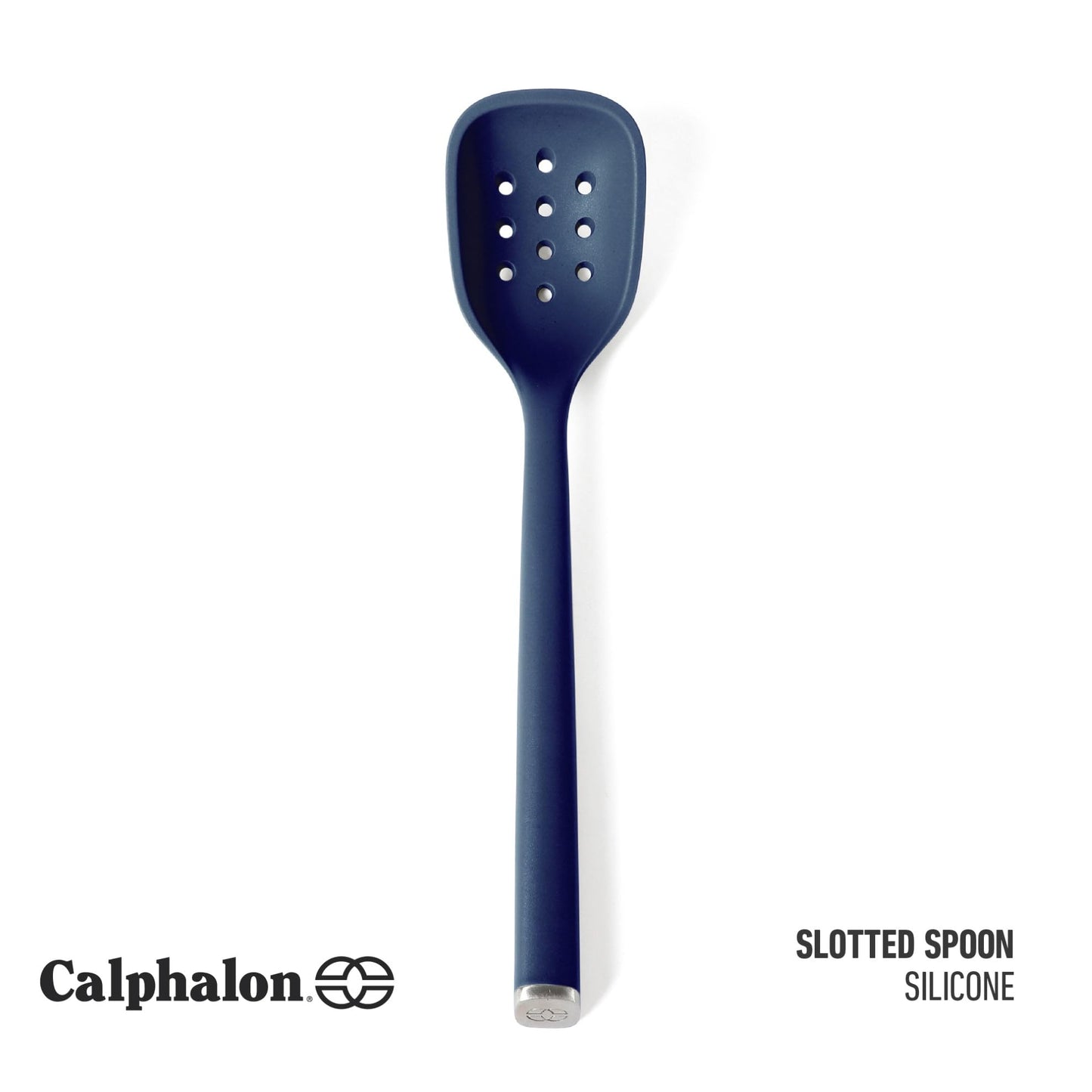 Calphalon Edge Silicone Flexible Slotted Spoon/Skimmer - Navy Blue