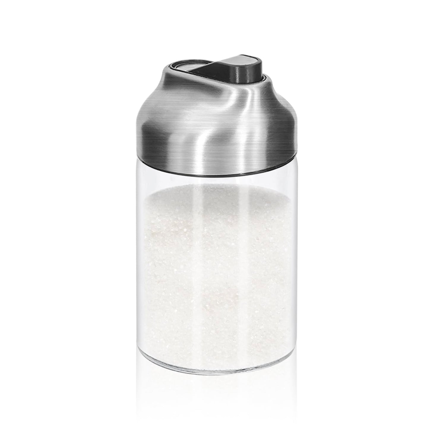 Aelga Glass Sugar Dispenser with Pour Spout, Weighted Pourer, Coffee Bar Accessories for Coffee, Tea and Baking